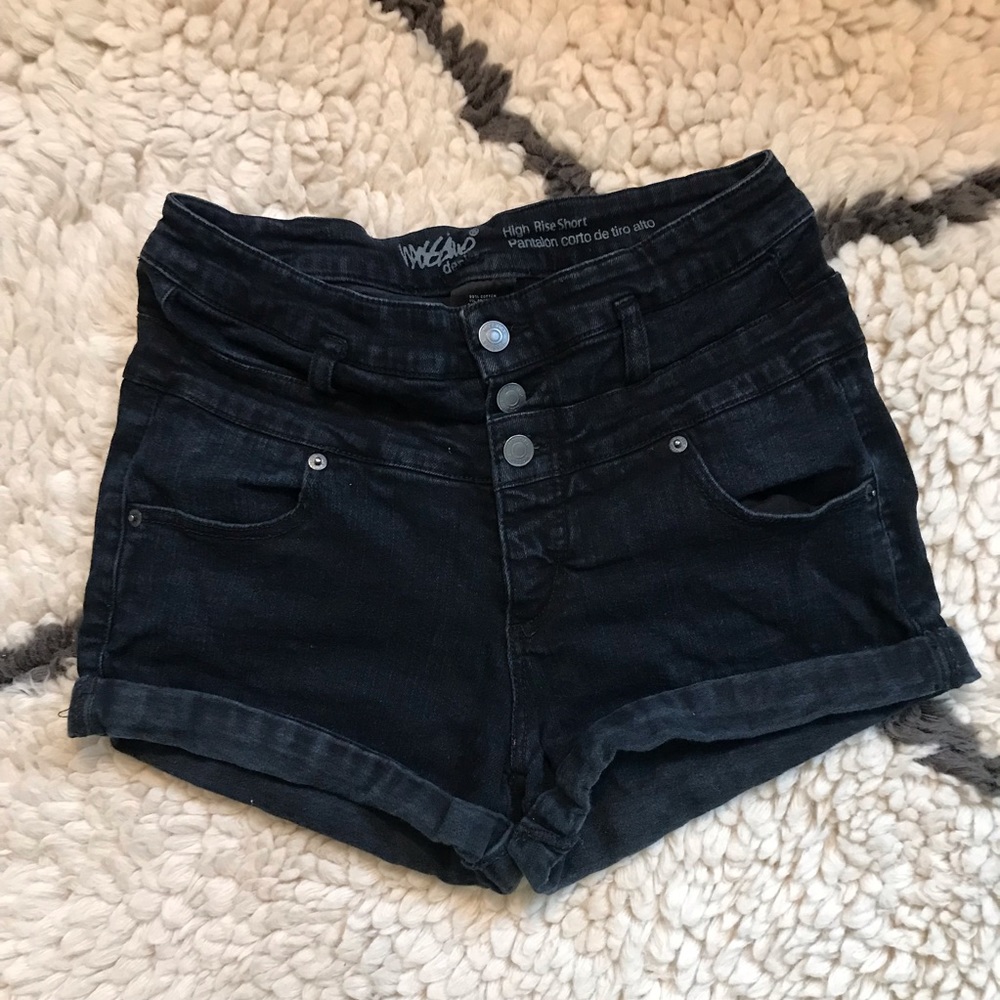 Black High Rise Shorts